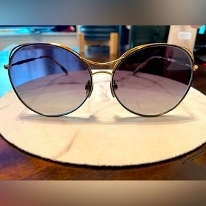 New Burberry B3105 Gold Sunglasses B3105 1017/BG